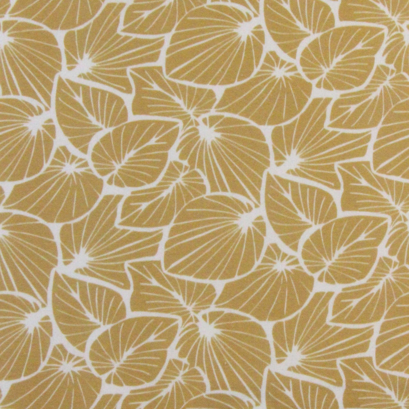 Printed Cotton FOLXA Light Greige / Camel